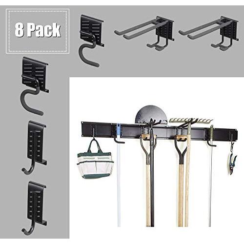 Ultrawall 8PC Garage Organizer, Garage Storage System with Hooks, Tool Organizer Holder Hanger Ultrawall 8PC Garage Organizer, Garage Storage System with Hooks, Tool Organizer Holder Hanger