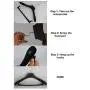 SAN RONG Plastic Extra Wide Suit Hangers, Pack of 15, Width: 17.7",Notched Shoulders & Swivel Hooks, Black