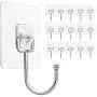 Large Adhesive Hooks 22Ib(Max),Waterproof and Rustproof Wall Hooks for Hanging Heavy Duty,Stainless Steel Towel and Coats Hooks to use Inside Kitchen,Bathroom,Home and Office,16Pack (16) Large Adhesive Hooks 22Ib(Max),Waterproof and Rustproof Wall Hooks for Hanging Heavy Duty,Stainless Steel Towel and Coats Hooks to use Inside Kitchen,Bathroom,Home and Office,16Pack (16)