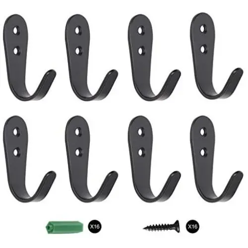 Wall Hooks 8 Pcs,Coat Hooks, Stainless Steel Hook, Garage, Luggage Key Hook, Bathroom Kitchen Dining Room,Heavy Duty, Indoor and Outdoor Hooks (Black Bent Hooks) Wall Hooks 8 Pcs,Coat Hooks, Stainless Steel Hook, Garage, Luggage Key Hook, Bathroom Kitchen Dining Room,Heavy Duty, Indoor and Outdoor Hooks (Black Bent Hooks)