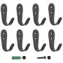 Wall Hooks 8 Pcs,Coat Hooks, Stainless Steel Hook, Garage, Luggage Key Hook, Bathroom Kitchen Dining Room,Heavy Duty, Indoor and Outdoor Hooks (Black Bent Hooks) Wall Hooks 8 Pcs,Coat Hooks, Stainless Steel Hook, Garage, Luggage Key Hook, Bathroom Kitchen Dining Room,Heavy Duty, Indoor and Outdoor Hooks (Black Bent Hooks)