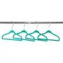 TQVAI 50 Pack Baby Velvet Clothes Hangers Non Slip Space Saver, Bright Teal