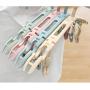 Toygogo 2 pcs Travel Hangers Portable Collapsible Clothes Hangers Folding Hangers Travel Laundry Accessories Space Saving for Clothes - Beige