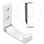 Pack of 4, Foldable Wall Mount Hanging Hooks, Aluminum Cloth Hanger, Headset Wall Hanger, Aluminum Wallmount Hook, Hold Up to 20kg with Screws (Silver)