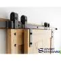 SMARTSTANDARD 6.6ft Bypass Sliding Barn Door Hardware Kit - Upgraded One-Piece Flat Track for Double Wooden Doors - Smoothly &Quietly - Easy to Install -Fit 36"-40" Wide Door Panel(J Shape Hanger) SMARTSTANDARD 6.6ft Bypass Sliding Barn Door Hardware Kit - Upgraded One-Piece Flat Track for Double Wooden Doors - Smoothly &Quietly - Easy to Install -Fit 36"-40" Wide Door Panel(J Shape Hanger)