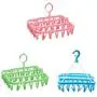 2pcs Random Color 32 Clips Folding Socks Clothes Hanger Rack Clothespin Clothes Drying Rack Closet Wardrobe 2pcs Random Color 32 Clips Folding Socks Clothes Hanger Rack Clothespin Clothes Drying Rack Closet Wardrobe