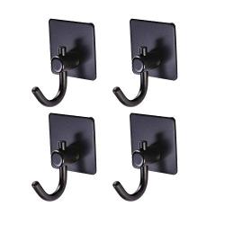 Adhesive Hooks Wall Hooks Heavy Duty Towel Hook Waterproof Kitchen/Bathroom Holder Non-Slip Hanger for Towels, Robes, Bags, Coats, Rack Wall Mount(4 Packs)