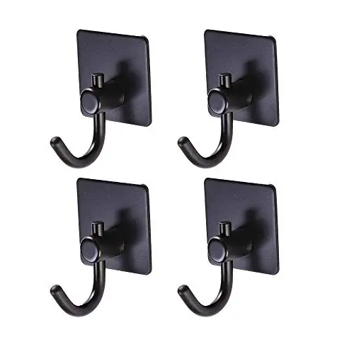 Adhesive Hooks Wall Hooks Heavy Duty Towel Hook Waterproof Kitchen/Bathroom Holder Non-Slip Hanger for Towels, Robes, Bags, Coats, Rack Wall Mount(4 Packs) Adhesive Hooks Wall Hooks Heavy Duty Towel Hook Waterproof Kitchen/Bathroom Holder Non-Slip Hanger for Towels, Robes, Bags, Coats, Rack Wall Mount(4 Packs)