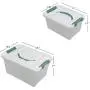Jekiyo Clear Latching Box, Plastic Storage Bin, 2 Packs(6 Quart&14 Quart) Jekiyo Clear Latching Box, Plastic Storage Bin, 2 Packs(6 Quart&14 Quart)