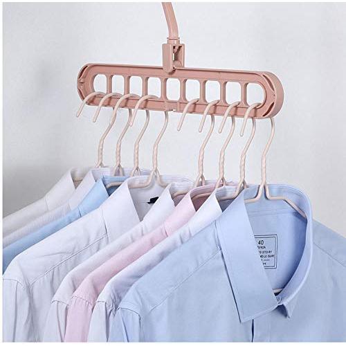 10PC Random Color Multi-Port Support Circle Clothes Hanger Clothes Drying Racks Decoration Multifunction Plastic Scarf Clothes Hanger