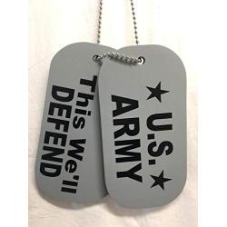 Replica Military Dog Tags - U.S. ARMY, This Well DEFEND - Retirement Gift - Wall Plaque - USA - Wall Hanger - Veteran Decor