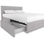 DHP Rose Upholstered Bed with Storage, Gray Linen, Queen