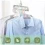 10pcs Random Color Nine-Hole Support Circle Clothes Hanger Clothes Space Saver Drying Rack Multifunction Magic Scarf Clothes Storage Racks Hangers