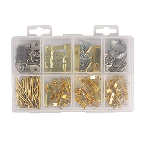 Picture Frame Hanging Kit, 240 Pieces Completed Edition Wall Mount Picture Hanger Kit with Wire, Screws, Hooks, Nails, Sawtooth Hangers, Screw Eyes, Picture Hangers Assorted
