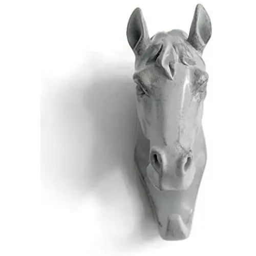 HERNGEE Horse Head Single Wall Hook / Hanger Animal Shaped Coat Hat Hook Heavy Duty, Rustic, Decorative Gift , Grey HERNGEE Horse Head Single Wall Hook / Hanger Animal Shaped Coat Hat Hook Heavy Duty, Rustic, Decorative Gift , Grey