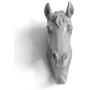 HERNGEE Horse Head Single Wall Hook / Hanger Animal Shaped Coat Hat Hook Heavy Duty, Rustic, Decorative Gift , Grey