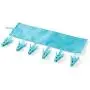 Multifunctional Portable Cloth Hanger Drying Rack Foldable Bathroom Rack Travel Clothespin 6 Clip Hanger Towel Socks Hanger Clip,Sky Blue
