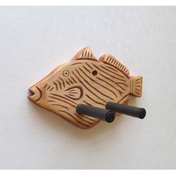Tropical Ukulele Wall Mount Hanger, Holder, Trigger Fish