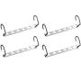 Generic Metal Wardrobe Closet Bar Clothes Coat Hanger Organizers for Space Saving Set of 4