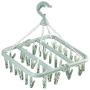 5pcs Random Color 32 Clips Drying Rack Sock Holder Portable Windproof Towel Folding Cloth Hanger Rack Clothespin Wardrobe Storage Cloth Hangers