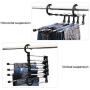 5pcs Random Color 5 Tier Multi-Function Portable Clothes Hanger Pants Racks Trousers Hanger Clothes Storage Drying Hanger Stainless Steel