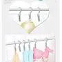 Mexidi 3 Pcs Portable Laundry Hanger Clothespins with Spring Clip Hooks, Outdoor Plastic Hanger Drying Clothing, Drying Clips, Clothes Pins, for Home or Travel -Air Dry and Drip Dry (Green)