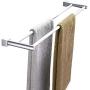 Valensha 60cm Towel Rack, Hand Towel Ring Towel Bar Holder Bathroom Double Towel Rack 2 Bar Space Aluminum Kitchen Towel Bar Bath Towels Hanger Hook, Wall Hanging Cloth Holder