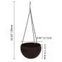 Hanging Flower Pot Balcony Brown Plastic Rattan Design Hanging Bowl Hanging Hanging Pile Bag 2 Planting Basketball-Shaped Hanging Basket Modern Decorative Hanger Hanging Flower Pot Balcony Brown Plastic Rattan Design Hanging Bowl Hanging Hanging Pile Bag 2 Planting Basketball-Shaped Hanging Basket Modern Decorative Hanger