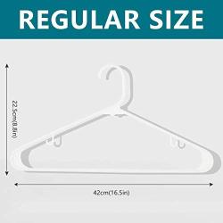 White Plastic Hangers,Everyday Standard Tubular Hangers,Premium Quality Heavy Duty Hangers,Durable and Strong Clothes Hangers,Adult Stylish Simple Suit hangers,Perfect for Shirt,Coat,Dress Pack of 40