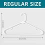 White Plastic Hangers,Everyday Standard Tubular Hangers,Premium Quality Heavy Duty Hangers,Durable and Strong Clothes Hangers,Adult Stylish Simple Suit hangers,Perfect for Shirt,Coat,Dress Pack of 40