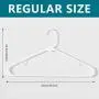 White Plastic Hangers,Everyday Standard Tubular Hangers,Premium Quality Heavy Duty Hangers,Durable and Strong Clothes Hangers,Adult Stylish Simple Suit hangers,Perfect for Shirt,Coat,Dress Pack of 40