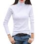 Toimothcn Womens Cotton Sweater Tops Blouse Long Sleeve Turtleneck Stretch Casual Bottoming Top