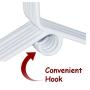 Heavy Duty White Plastic Tubular Hangers, Adult Size, Set of 24 Made in The USA (Heavy Duty)