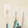 Seamless Adhesive Hooks Anti-skid Hooks Reusable Transparent Hooks Traceless Wall Hanging Hooks for Kitchen & Bathroom Decor 2-10pcs (D-8Pcs)