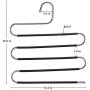 CamsCorner Pants Hangers (4 Pack) ? Non Slip Pants Hangers ? S-Shaped 5 Layers 5 Levels Hangers Anti-Slip Closet Space Saver for Jeans Slacks Pants Scarf Ties Towels Clothes