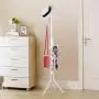 LANGRIA Standing Entryway Coat Rack Coat Tree Hat Hanger Holder 11 Hooks for Jacket Umbrella Tree Stand with Base Metal, White