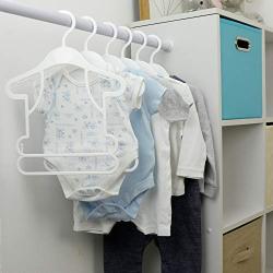 HANGERWORLD 15 White 10.2inch Plastic Childrens Frame Shop Display Coat Hangers BabyToddler Clothes