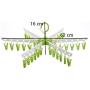 G-Tree Laundry Hanger Drying Rack - Foldable Clip and Drip Hanger with 36 Pins, Clothes Drying Rack, Sock Hanger(Green)