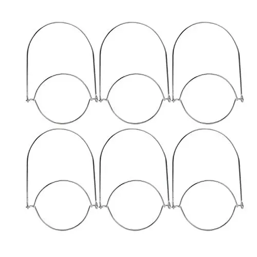 Sunlane 6 Pack Stainless Steel Wire Handles for Mason, Mason Jar Hanger, Canning Jars Hanger, Hanging Jars, Jar Hanging Hook for Regular Mouth Mason, Ball (6, Handle)