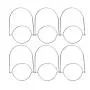 Sunlane 6 Pack Stainless Steel Wire Handles for Mason, Mason Jar Hanger, Canning Jars Hanger, Hanging Jars, Jar Hanging Hook for Regular Mouth Mason, Ball (6, Handle)