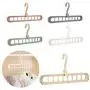 10pcs Random Color Clothes Hanger Hook 360 Degree Space Saver Closet Household Home