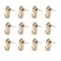 LEE House Double Needle Push Pin Hanger,Golden Plating Finish,Piece 12