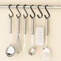 HiGift 24 Packs Black S Hooks, Aluminum S Shaped Hooks, Heavy Duty S Hanger Hooks for Hanging Pots and Pans Rack, Plants, Bags, Coffee Cups, Clothes, Towels, Kitchen Hooks Closet Rod Hooks