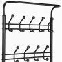 Yaheetech Metal Coat Clothes Shoes Hat Umbrella Bag Steel Pipe Stand Rack 18 Hanger Hooks Black