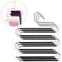 DNJKSA 5 Layers S Shape Multifunctional Clothes Hangers Pants Storage Hangers Cloth Rack Multilayer Storage Cloth Hanger(2 Pieces/Lot)(Random Color)
