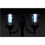 Sun-Ray 312007 Martens 2-Head Solar LED Lamp Post & Planter, with Plant Hanger, 7, Black, Batteries Included