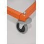 Only Hangers GR400EH Only Commercial Grade Double Bar Rolling Z Rack with Nesting Orange Base