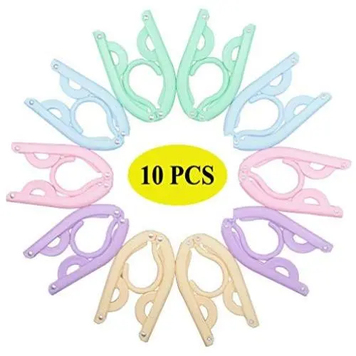 Puchin 10 PCS Travel Hangers Folding Hangers Portable Clothes Hangers Foldable, Non-Slip, Lightweight for Home and Travel Puchin 10 PCS Travel Hangers Folding Hangers Portable Clothes Hangers Foldable, Non-Slip, Lightweight for Home and Travel