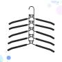 Cabilock Clothes Hanger Space Saving Clothes Hanger Wardrobe Clothes Rack Heavy Duty Folding Clothes Hanging Rack for Suit Coat Skirt T-Shirt (Black)