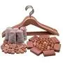 Wahdawn Strong Aromatic Cedar Hangers Blocks for Clothes Storage Natural Useful Cedar Balls Chips Sachets for Drawers Fresh Scent Closets Deodorizer and Moths Away Valuable 124 Items